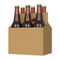 Golfkartonnen wijndrager voor 4 flessen 6-pak kartonnen wijnflesdrager